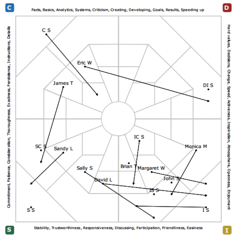 Team DISC Arrow Map